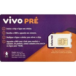 Chip Sim Card Vivo 4g Pré-pago