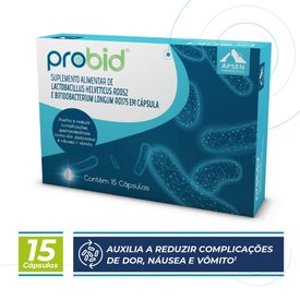 SUPLEMENTO ALIMENTAR PROBID PROBIÓTICO COM 15 CÁPSULAS APSEN