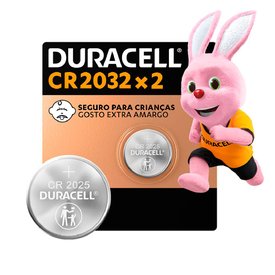 PILHA ALCALINA MOEDA DURACELL CR2032 2 UNIDADES