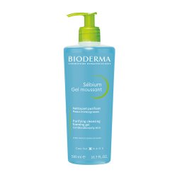 Gel Moussant De Limpeza Bioderma Sébium Antioleosidade De Alta Tolerância Pump 500ml