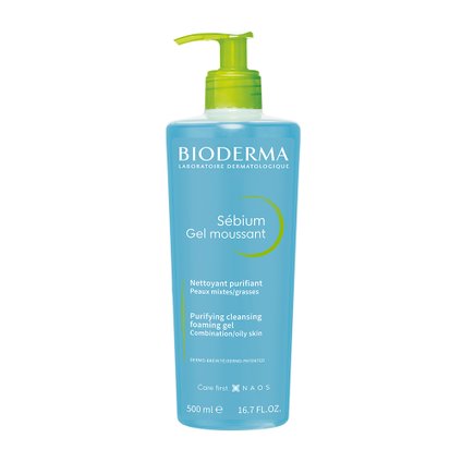 GEL MOUSSANT DE LIMPEZA BIODERMA SÉBIUM ANTIOLEOSIDADE DE ALTA TOLERÂNCIA PUMP 500ML