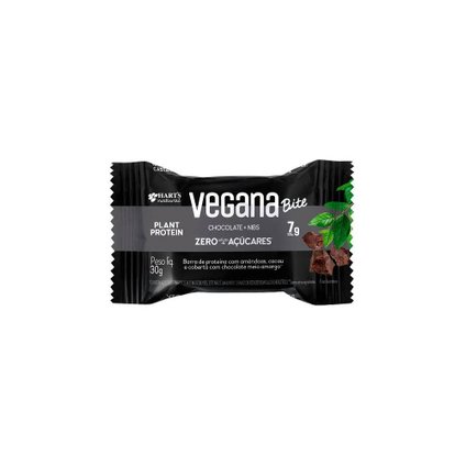 BARRA PROTEINA HARTS VEGANA BITE CHOCOLATE NIBS 30G