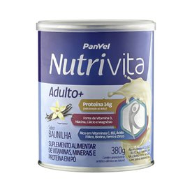 SUPLEMENTO ALIMENTAR PANVEL NUTRIVITA ADULTO + BAUNILHA 380G