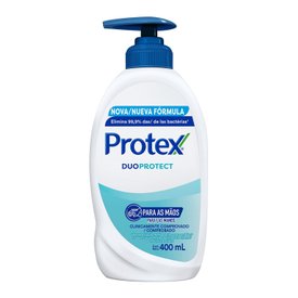 SABONETE LÍQUIDO PARA MÃOS ANTIBACTERIANO PROTEX DUO PROTECT 400ML