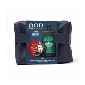 Kit Qod Barber Shop Shampoo Daily Fresh 220ml + Pomada modeladora capilar Killer 70g + Necessaire