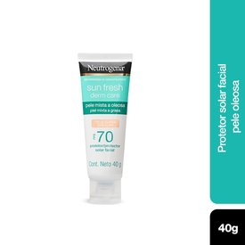 PROTETOR SOLAR FACIAL NEUTROGENA SUN FRESH DERM CARE PELE CLARA FPS 70 40G
