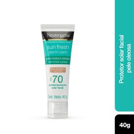 PROTETOR SOLAR FACIAL NEUTROGENA SUN FRESH DERM CARE PELE MORENA FPS 70 40G