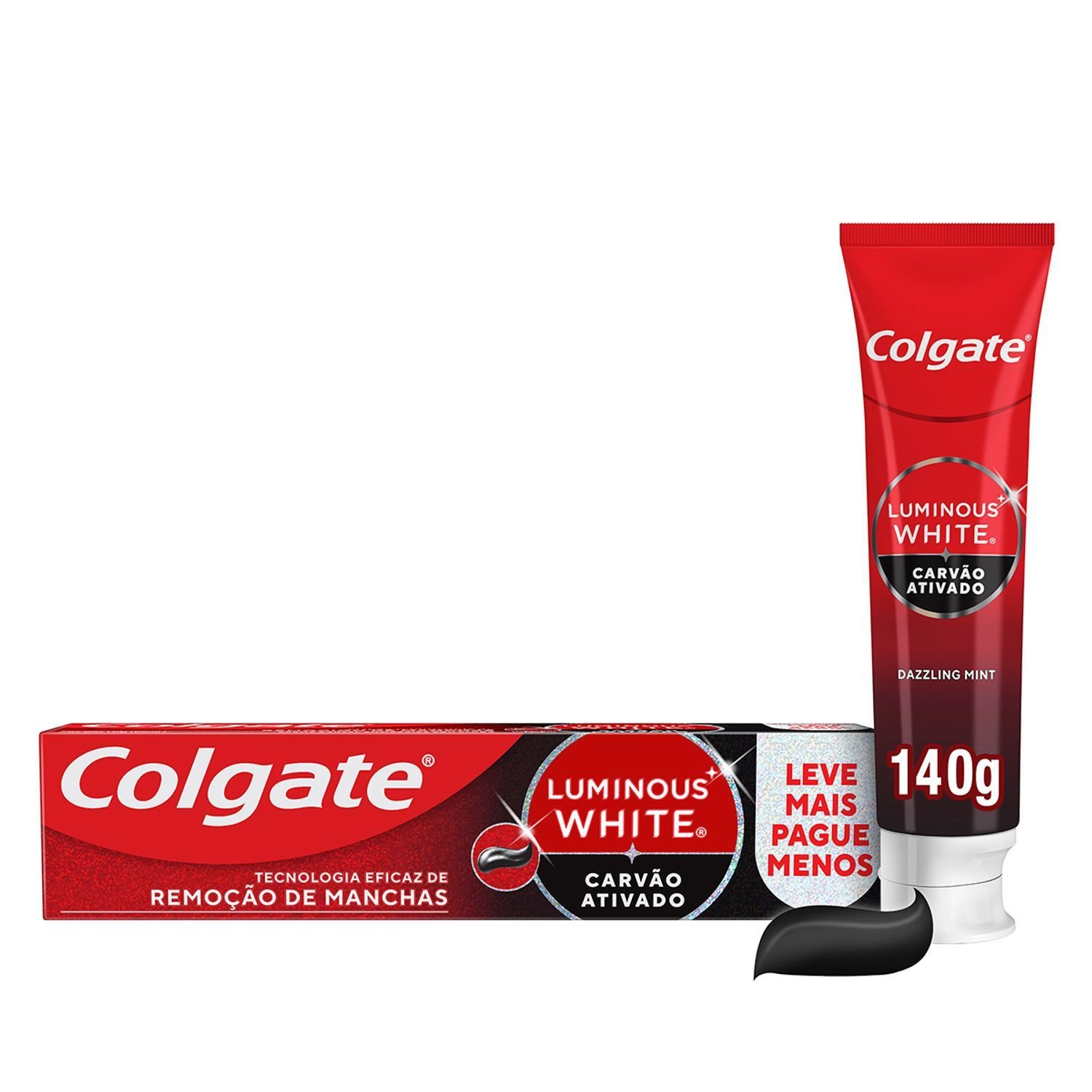Creme Dental Colgate Luminous White Carvão Ativado 140g