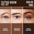 GEL DE SOBRANCELHAS MAYBELLINE TATTOO BROW PEEL OFF TINT 3 DARK
