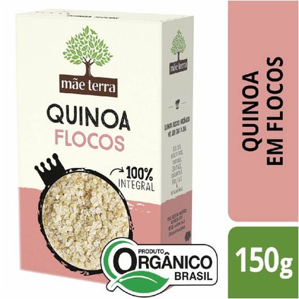 QUINOA EM FLOCOS 100% INTEGRAL ORGÂNICA MÃE TERRA CAIXA 150G