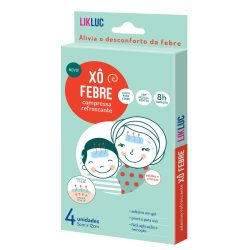 Compressa Refrescante Para Alívio De Febre Likluc Xô Febre 4 Unidades