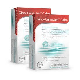 KIT SABONETE ÍNTIMO EM GEL GINO CANESTEN CALM 2 UNIDADES 100ML CADA