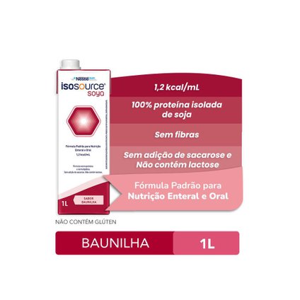 NUTRIÇÃO ENTERAL ISOSOURCE SOYA BAUNILHA 1L