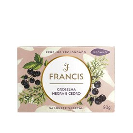 SABONETE BARRA FRANCIS CLASSICO GROSELHA NEGRA E CEDRO 90G