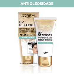 Protetor Solar Facial L'oréal Uv Defender Antioleosidade Fps 60 40g