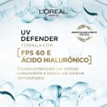 PROTETOR SOLAR FACIAL L'ORÉAL UV DEFENDER ANTIOLEOSIDADE COR ESCURA FPS 60 40G