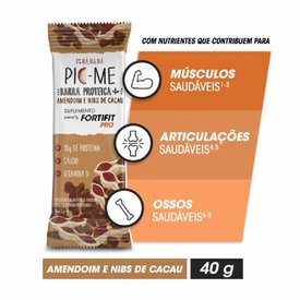 BARRA PROTEICA FORTIFIT PIC-ME AMENDOIM 40G