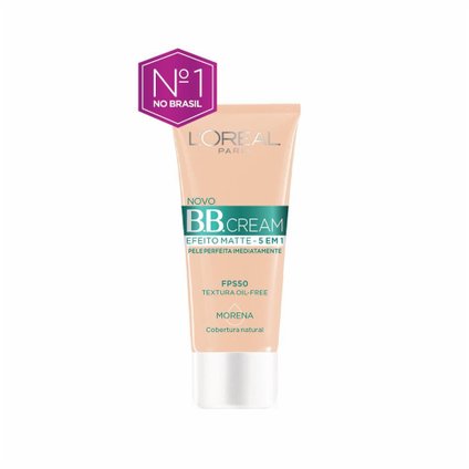 BASE BB CREAM L'ORÉAL PARIS EFEITO MATTE COR ESCURA FPS 50 30ML