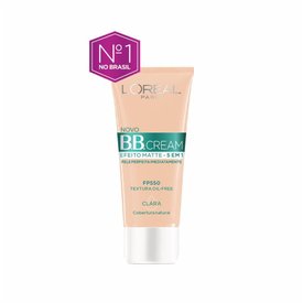 BASE BB CREAM L'ORÉAL PARIS EFEITO MATTE COR CLARA FPS 50 30ML