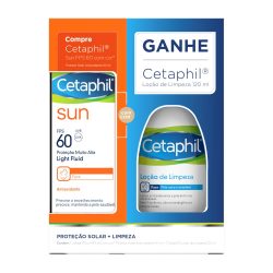 Kit Protetor Solar Galderma Cetaphil Sun Light Fluid Com Cor Fps60 50ml + Cetaphil Loção Limpeza 120