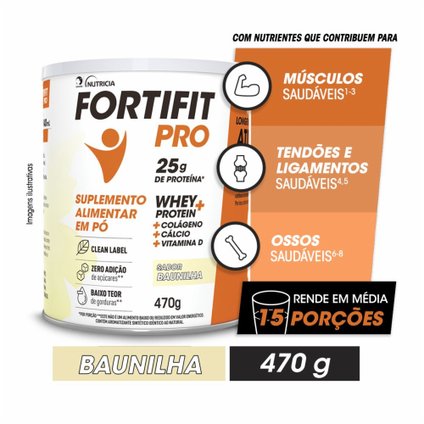 SUPLEMENTO ALIMENTAR FORTIFIT PRO BAUNILHA 470G