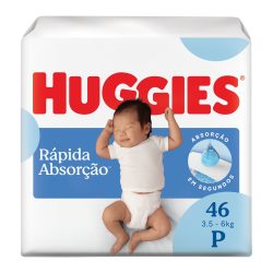 Fralda Huggies Tripla Protecao Mega P Com 46 Unidades
