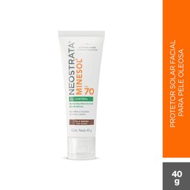 PROTETOR SOLAR FACIAL NEOSTRATA MINESOL OIL CONTROL PELE NEGRA FPS 70 40G