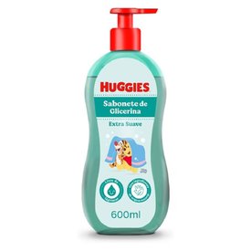 SABONETE LÍQUIDO INFANTIL HUGGIES EXTRA SUAVE PARA BEBÊ 600ML