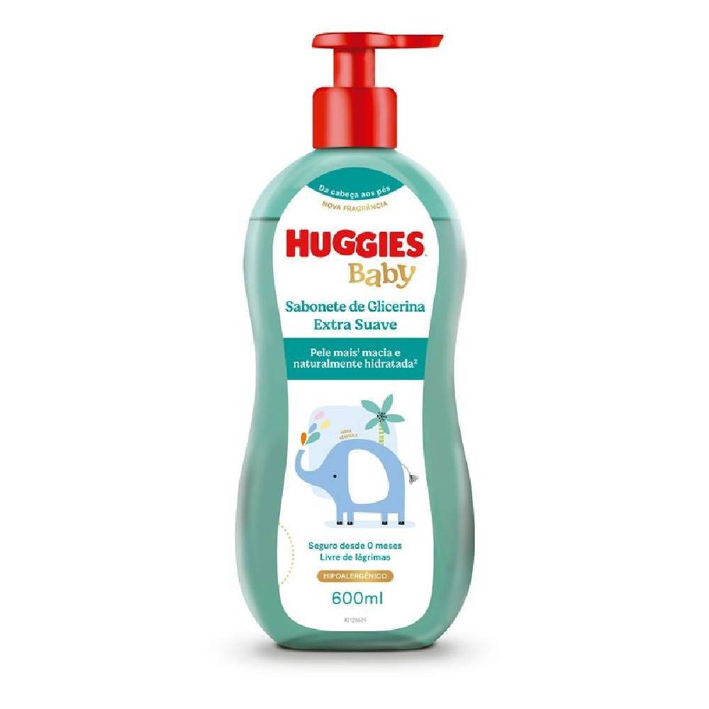 Sabonete Líquido Infantil Huggies Extra Suave Para Bebê 600ml