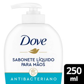 SABONETE LÍQUIDO PARA MÃOS DOVE CUIDA PROTEGE ANTIBACTERIANO 250ML