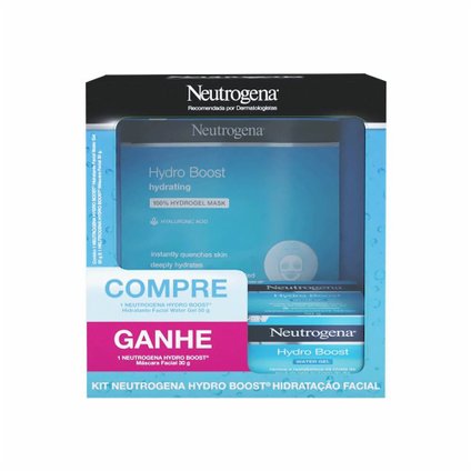 KIT NEUTROGENA HYDRO BOOST HIDRATANTE FACIAL WATER GEL 50G + GRÁTIS MÁSCARA FACIAL 30G
