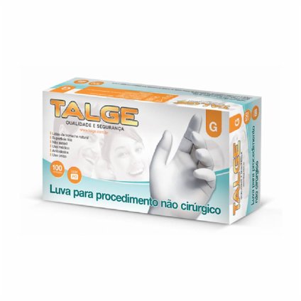 LUVAS DE PROCEDIMENTO TALGE T.G S/PO COM 100 UNIDADES