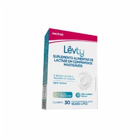 SUPLEMENTO ALIMENTAR DE ENZIMA LACTASE LÉVTY SEM SABOR 30 COMPRIMIDOS