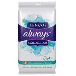 Lenços Umedecidos Always Com 16 Unidades