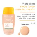PROTETOR SOLAR FACIAL BIODERMA PHOTODERM NUDE TOUCH MINERAL FPS 50+ COR 1.0 40ML