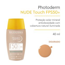 Protetor Solar Photoderm Nude Touch Dourado Fps 50 40ml