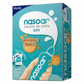 NASOAR CLORETO DE SÓDIO 0,9% LAVAGEM NASAL 30 ENVELOPES + LAVADOR NASAL 240ML