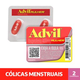 Advil Mulher Ibuprofeno 400mg 2 Cápsulas Líquidas