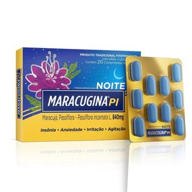 CALMANTE FITOTERÁPICO MARACUGINA PI NOITE 840MG 20 COMPRIMIDOS