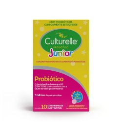 Culturelle Junior Probiótico 10 Comprimidos Mastigáveis Sabor Frutas Vermelhas