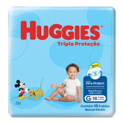 Fralda Huggies Tripla Proteção Jumbinho G Com 18 Unidades