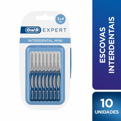 ESCOVA INTERDENTAL ORAL-B CONICA 3-4MM C/10 UNIDADES