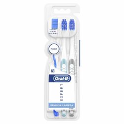 Escova Dental Oral-b Expert Gengiva Limpeza C/3 Unidades