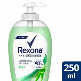 SABONETE LÍQUIDO REXONA ANTIBACTERIAL ALOE PARA AS MÃOS 250ML