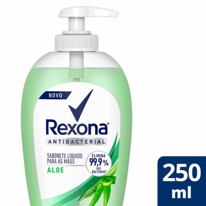 SABONETE LÍQUIDO REXONA ANTIBACTERIAL ALOE PARA AS MÃOS 250ML