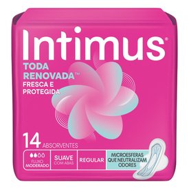 ABSORVENTE INTIMUS TODA RENOVADA DIA COBERTURA SUAVE 14 UNIDADES