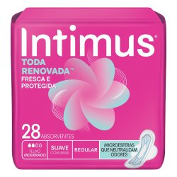 Absorvente Intimus Toda Renovada Dia Cobertura Suave 28 Unidades