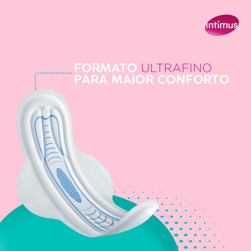 ABSORVENTE EXTERNO INTIMUS ULTRAFINO TECNOLOGIA ANTIBACTERIANA COM ABAS 28 UNIDADES