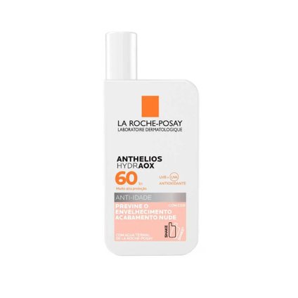 PROTETOR SOLAR FACIAL ANTI-IDADE LA ROCHE POSAY ANTHELIOS HYDRAOX TOQUE SECO COM COR FPS60 50G
