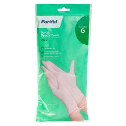 Luva De Látex Panvel Tamanho G Com 10 Unidades